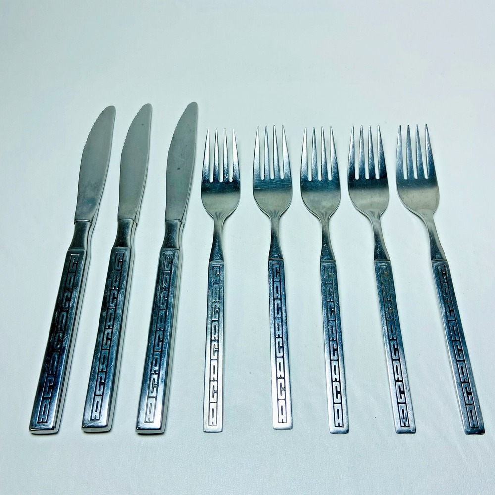 Continental Airlines by Oneida CACACACA Stainless Flatware VTG Forks‎ Knives
